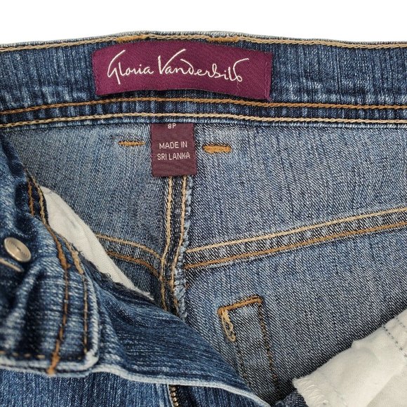 Gloria Vanderbilt Jeans Women's 5-Pocket Straight Leg Blue 8P - Picture 7 of 11